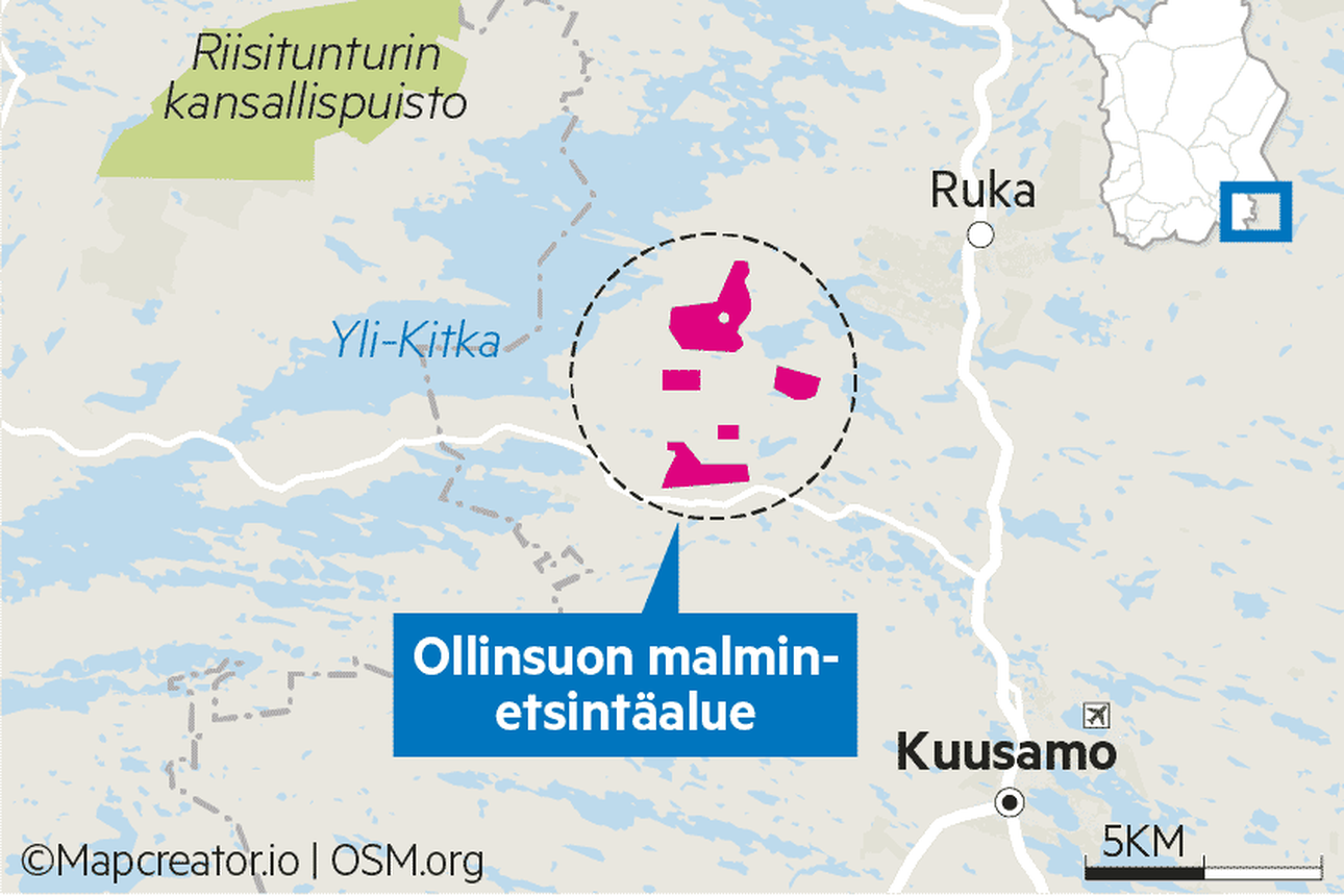 Latitude löysi uuden kobolttiesiintymän Ollinsuon alueelta, reilun kymmenen  kilometrin päässä Rukalta | Koillissanomat
