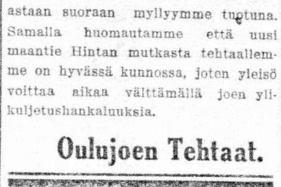 Vanha Kaleva: Oulun makkaratehtaisiin tarkastajat puhtautta valvomaan