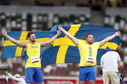 Ruotsi otti Daniel Ståhlin johdolla kaksoisvoiton kiekonheitossa: "Minä voitin nyt - mummulle terveisiä Turkuun"