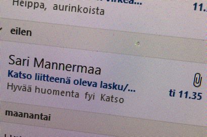 Sari Mannermaalta Pyhännän kunnasta eilen aamupäivällä tullut viesti sisältää haittaohjelman – toimi jutussa olevien ohjeiden mukaan