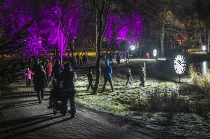 Valon ihmeet valtasivat Oulun keskustan – katso kuvia Lumo-festivaalin teoksista