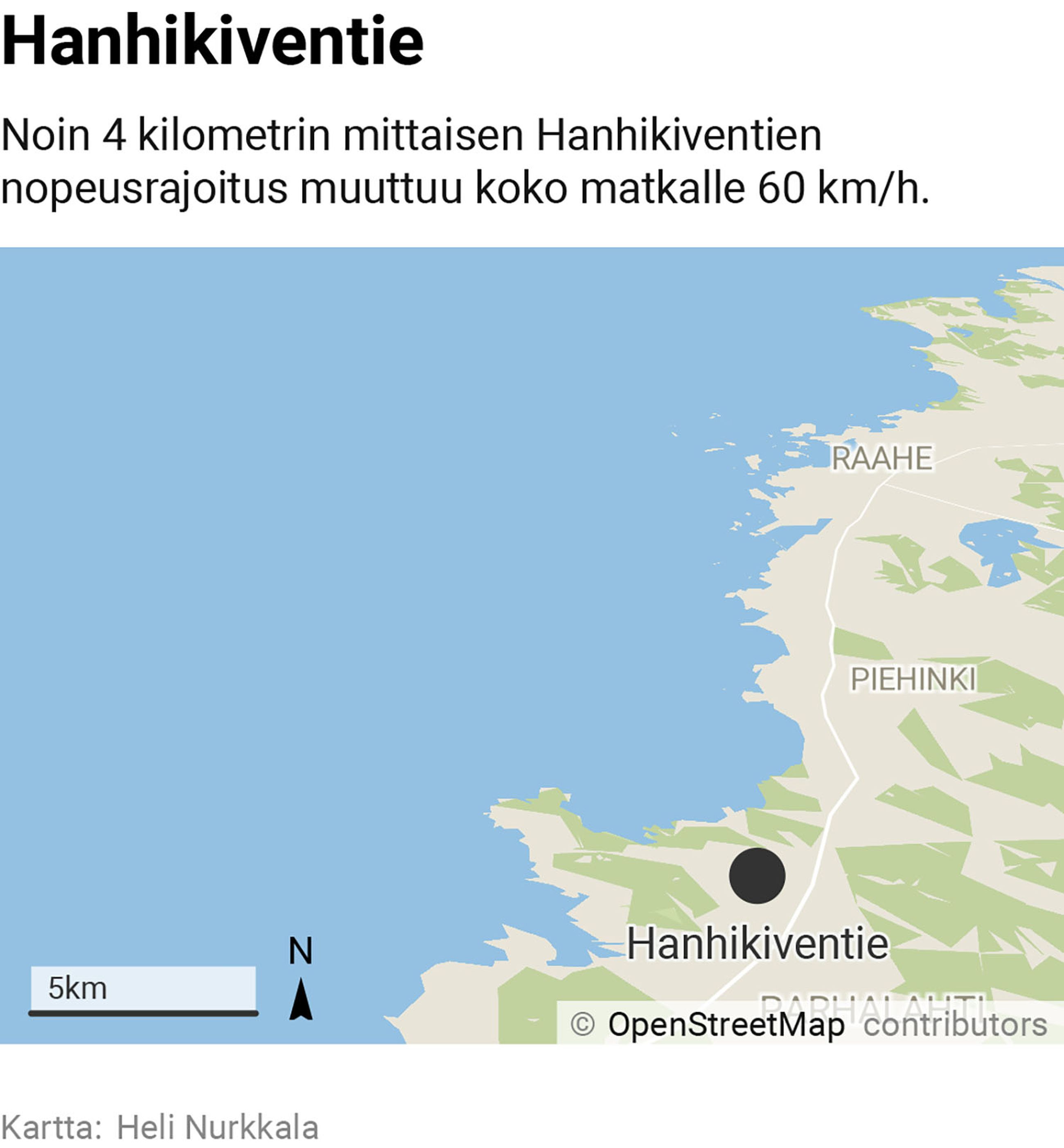 60 kilometrin nopeusrajoitus otetaan käyttöön koko Hanhikiventielle |  Pyhajokiseutu