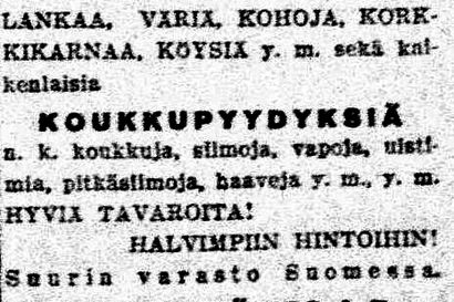 Vanha Kaleva:  Jo tänä vuonna päässee Kellon kylä eroamaan Haukiputaasta