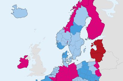 EU ei suosittele matkustamista Suomeen – koko maa muuttui punaiseksi EU:n koronakartalla, vaikka Lapin pitäisi olla vihreänä