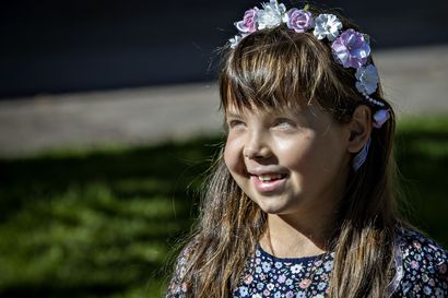 Koulujen alkaessa myös kymmenet ukrainalaislapset suuntaavat reppuineen Oulun kouluihin – 9-vuotias harkovalainen Anastasia Khudyaeva on yksi heistä