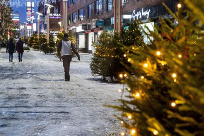 Nelikko yritti anastaa joulukuusen Rovaniemen keskustan kävelykadulta – sivullisen huuto esti yrityksen