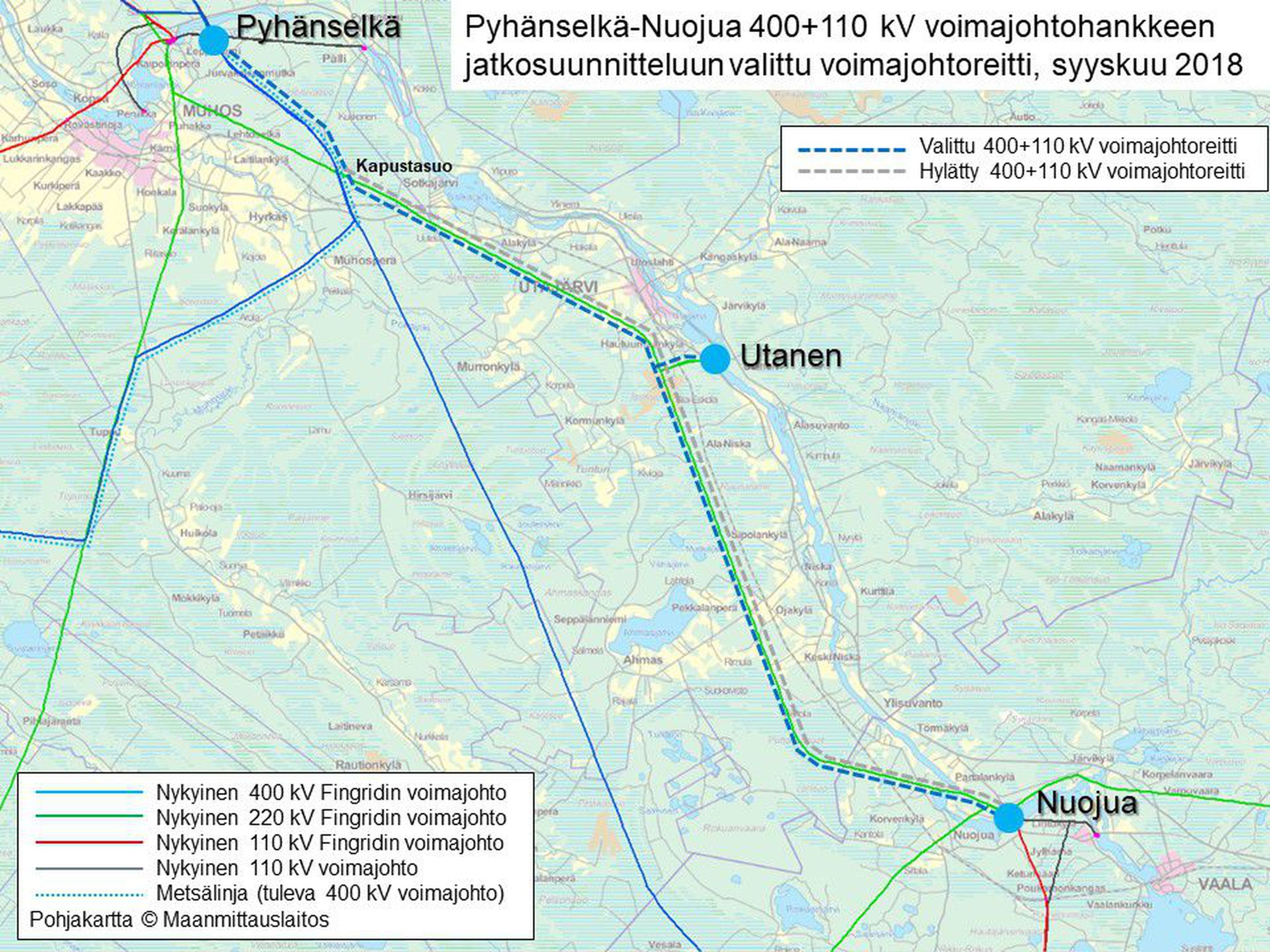 Fingrid valitsi Muhoksen ja Vaalan välille tulevan voimajohdon reitin |  Kaleva