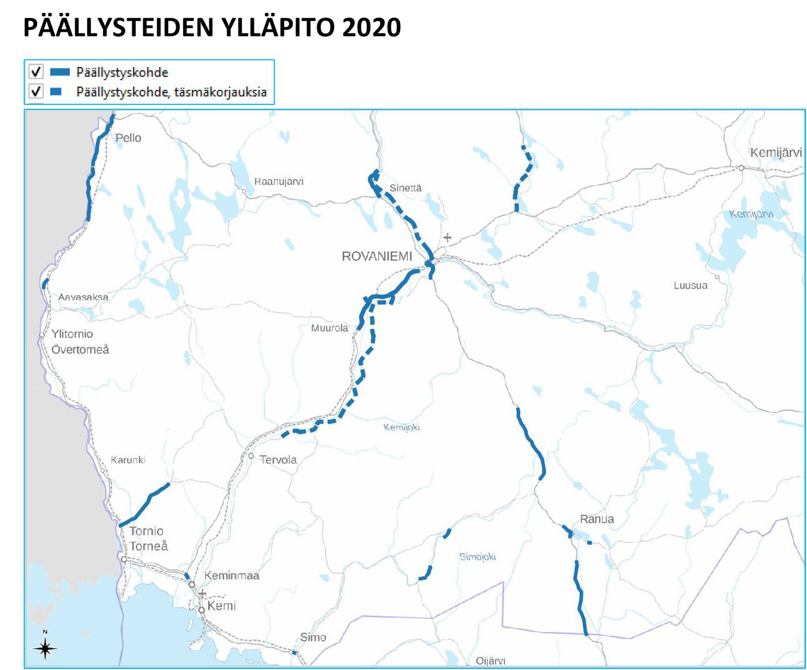 Nelostien päällystystyöt haittaavat liikennettä Rovaniemellä | Lapin Kansa