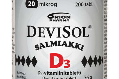 Orion vetää Devisol Salmiakki -ravintolisätuotteen pois kuluttajilta