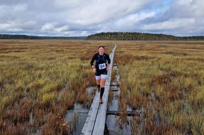 Irene Tuohimaa Kivalo Trailin naisten reittiennätykseen