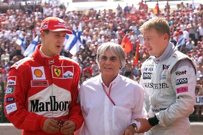 Mika Häkkinen muisteli muinaista Schumacher-taistoa: "Hirveä hetki"