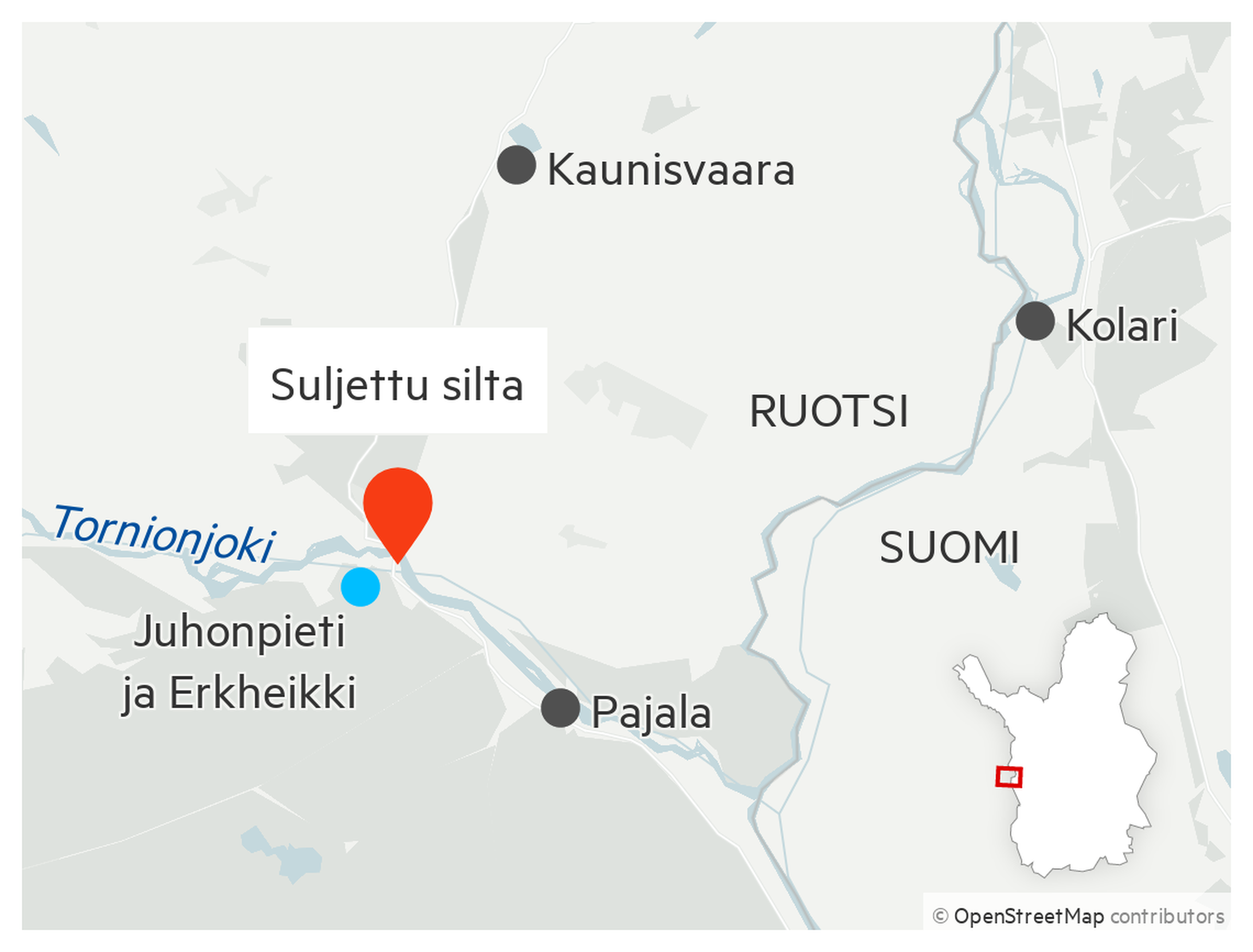 Silta Tornionjoen yli Kaunisvaaraan suljettiin | Lapin Kansa