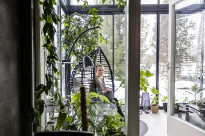 Rovaniemeläisellä Sanna Takalolla on kodissaan 68 viherkasvia – osan niistä hän on kasvattanut hedelmien siemenistä
