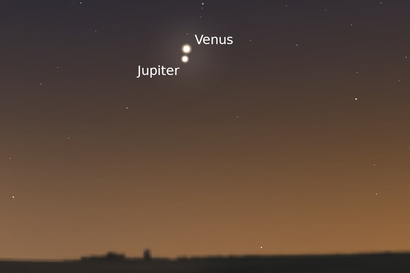 Ursa: Venus ja Jupiter ovat tänään harvinaisen lähekkäin iltataivaalla