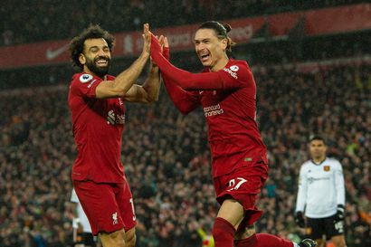 Liverpool murskasi Manchester Unitedin ennätyslukemin – Gakpo, Nunez ja Salah viimeistelivät kaksi maalia mieheen, kun Liverpool voitti 7-0