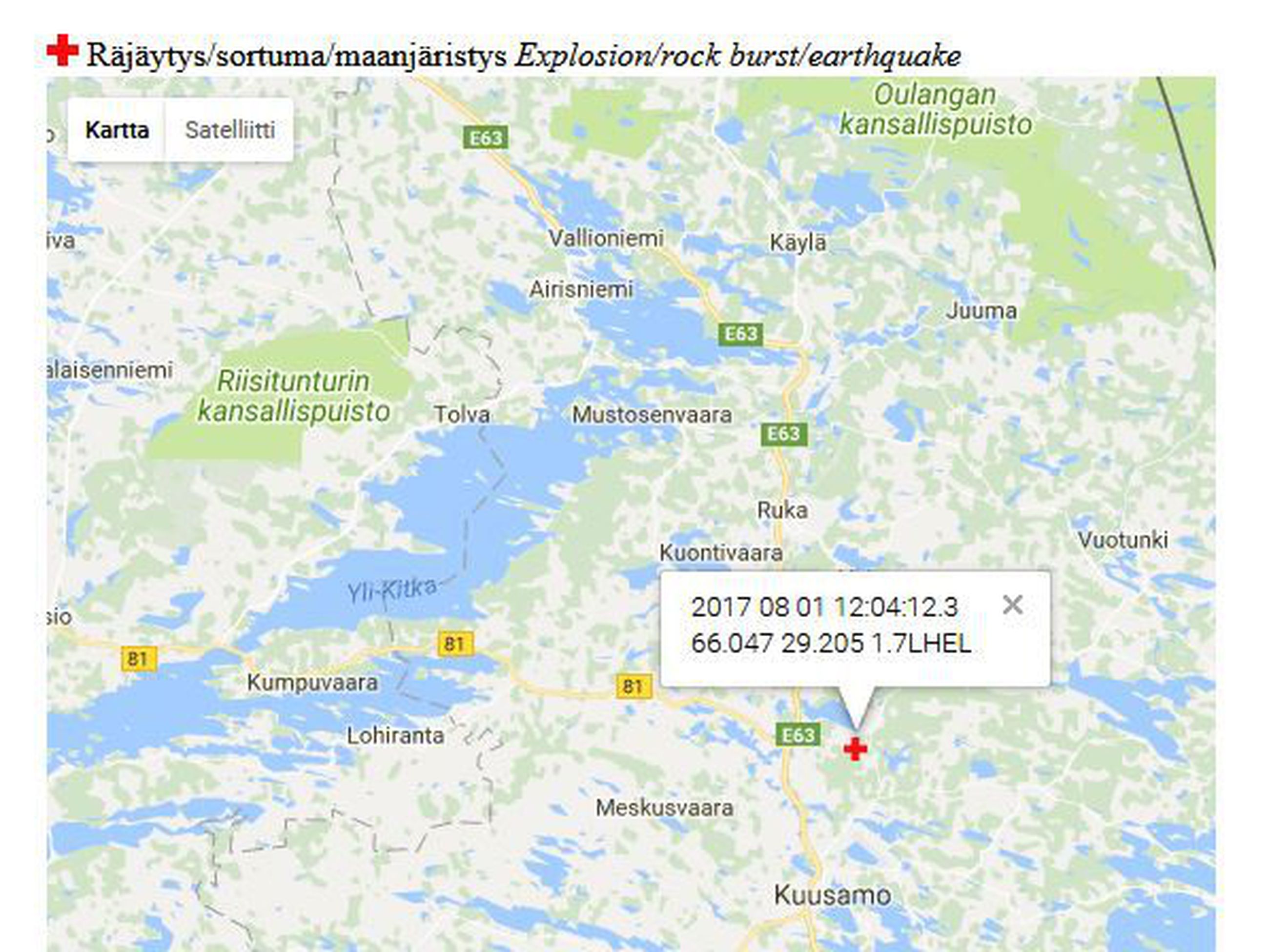 Helisivätkö astiat kaapissa? Kuusamossa vuoden voimakkain maanjäristys |  Koillissanomat