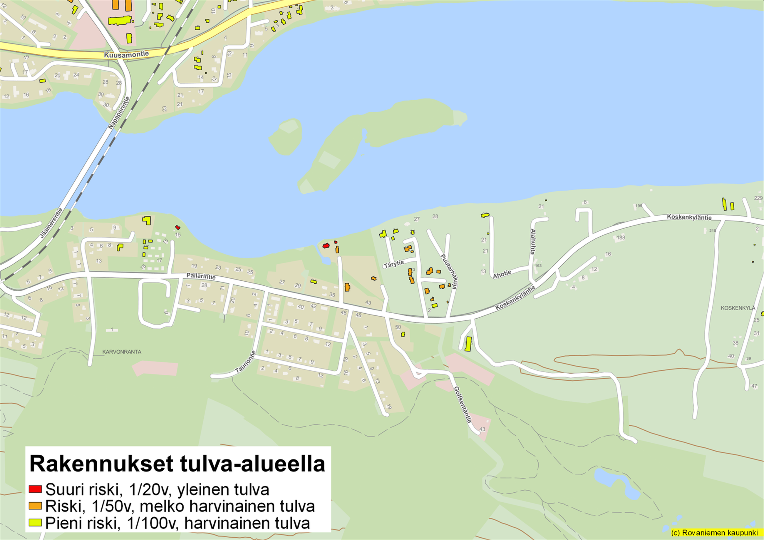 kartta rovaniemi fi Kaupunki Selvitti Kiinteistojen Tulvavaaraa Katso Kartasta Oman Talosi Uhka Arvio Lapinkansa Fi kartta rovaniemi fi