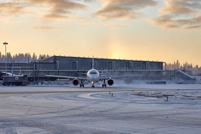 Jätekontti kärähti Rovaniemen lentoasemalla
