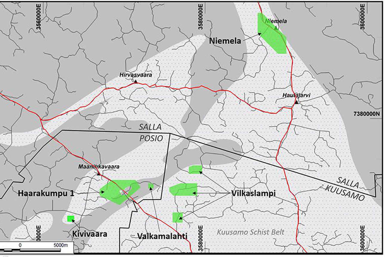 Maaninkavaara, Vilkaslampi, Niemelä – kaivosyhtiö pyrkii viidelle uudelle  alueelle Kuusamossa, Posiolla ja Sallassa | Koillissanomat