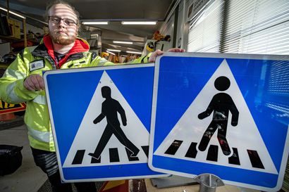 Uusia liikennemerkkejä on tullut Raahen katukuvaan jo pitkän aikaa: Hoppua uudistuksella ei ole