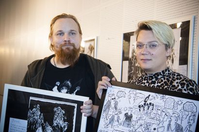 Viikinkiseikkailuja ja omaelämänkerrallisuutta – Emmi Valve ja Tuomas Myllylä esittelevät Limingassa sarjakuvahahmojaan ja elämäänsäkin
