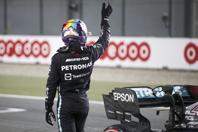 Hamilton hallitsi Qatarin gp:tä alusta loppuun - toiseksi ajaneen Verstappenin MM-etu supistui kahdeksaan pisteeseen