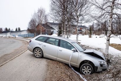 Lidlin seinää autollaan hajottanut mies on paikallinen, vahvistaa Kuusamon poliisi – ajomatka päättyi ojaan ja koivuun läheiselle tielle