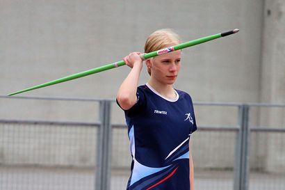 Saija Nordström ylitti 40 metriä Pihtiputaalla