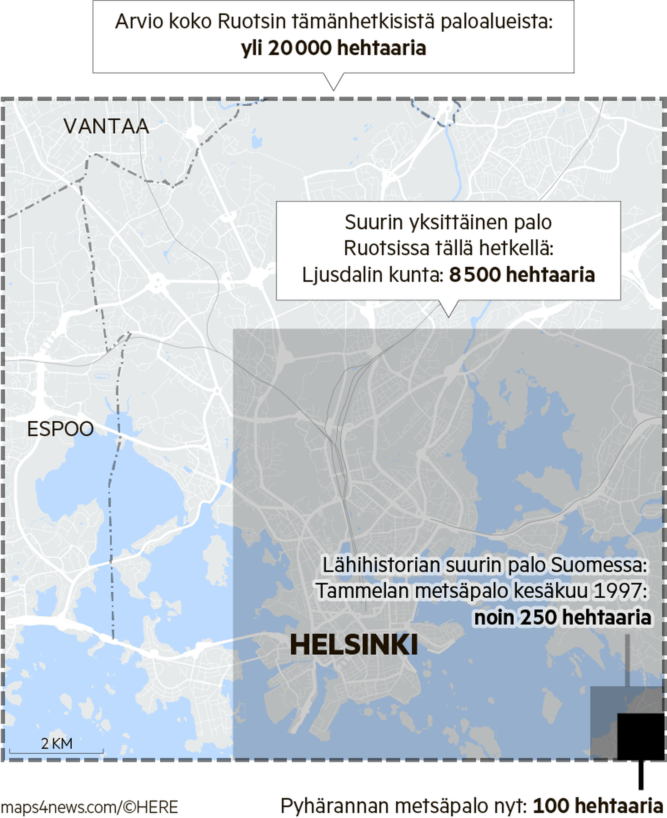 ruotsin metsäpalo kartta Taistelu Ruotsin metsäpaloja vastaan jatkuu – neljä liian rajuja 