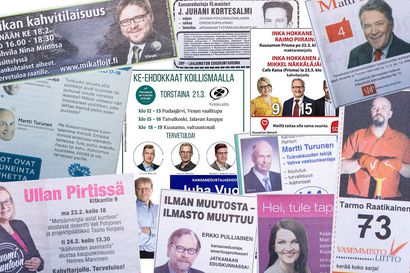 Kuka kampanjoi ympäri Kuusamoa vuonna 1983 ja kenen kahvitilaisuus keräsi sumpin ryystäjiä? – Menneiden vuosikymmenten vaalimainonta toistaa itseään vaaleista toiseen