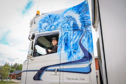 Kuorma-auton maalaus kääntää katseet – Tornion rekkatapahtumaan tulee näytille liki 50 kuorma-autoa
