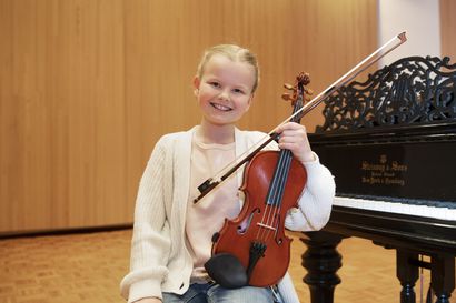 Oulun konservatorion viulisteilla kelpo kisa – Lilja Haatainen, 11, voitti oman sarjansa Juhani Heinonen -viulukilpailussa