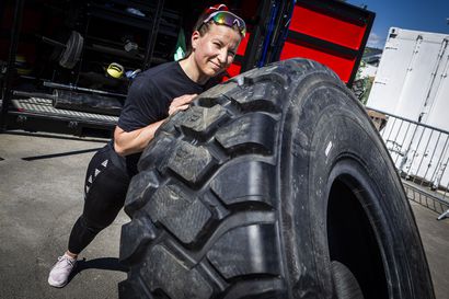 Rovaniemeläinen Jatta Sipola kyllästyi hauiskääntöön – nyt hän kääntää 240-kiloista rengasta ja tavoittelee Lapin riskein -kisan voittoa