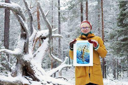 Taiteilija Anna Pakkanen haluaa säilöä luontoa maalaamalla – erityisen rakkaita ovat Pyhä-Luoston puut