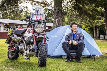 Yosuke Shoyama ajeli nykyaikaisella Honda Monkeylla Japanista Lappiin – Matkavauhti ei päätä huimannut, välillä touhu meni työntämiseksi