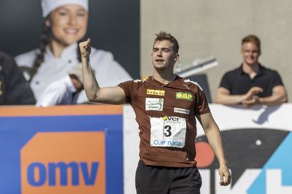"Hyvä heitto, mutta ei täydellinen", tuumaili Oulussa vahvan MM-näytön ennätyksellään 82,89 kiskaissut Toni Keränen. Oliver Helander vetäytyi taas varotoimena kisasta