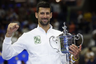 Djokovicille 24. grand slam -voitto jo kolme miljoonaa dollaria kolme tunnin urakasta