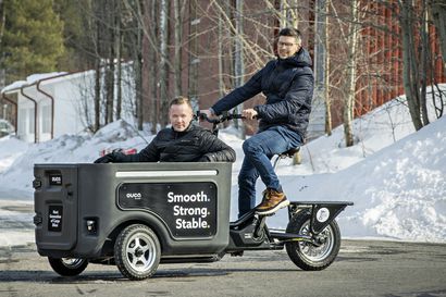 Oulussa kehitetyssä tavarapyörässä on automaattivaihteisto ja pakki – Pyörän kyytiin mahtuvat vaikka kaupan ruokalaatikot tai koko perhe