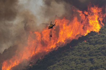 Metsäpalot ja helle kurittavat eteläistä Eurooppaa, Espanjassa paloja riistäytynyt hallinnasta