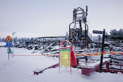 Saariselän kauppakeskuspalo on täysin sammutettu – palonsyyn tutkinta käynnissä