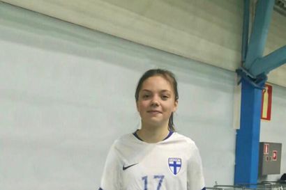 TP-47:n Greta Moilanen nousi 16-vuotiaiden tyttöjen maajoukkueeseen ja teki Ruotsia vastaan maalin.