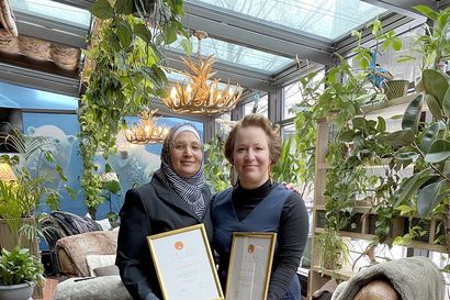 Arktiset maahanmuuttajat ry ja taideohjaaja Sinikka Kyllönen saivat tämän vuoden Helmi-palkinnon – palkinnon arvo 10 000 euroa