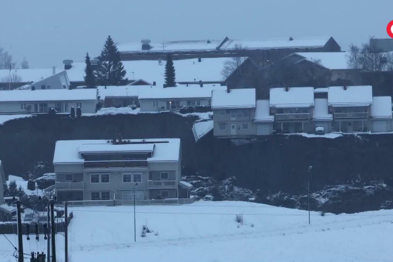 Video näyttää, kuinka talot sortuvat maanvyörymän seurauksena Norjassa