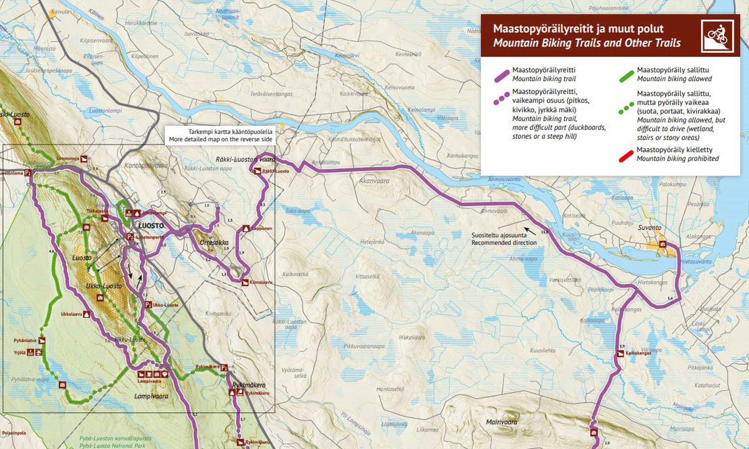 luosto kartta Pyhä Luoston kansallispuiston maastopyöräkartta on valmistunut 