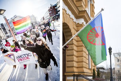Rovaniemi voi jatkossa nostaa salkoonsa Romanilipun ja sateenkaarilipun – kaupunginjohtajalta tuki uusille liputuskäytännöille