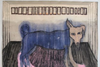 Arvio: Kuvataiteilija Anna Emilia Järvisen ekspressiivisissä maalauksissa kohtaa koiria ja siivekkäitä kepeässä kaaoksessa