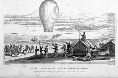 Heinäkuussa 1799 englantilainen tiedemies hämmästytti enontekiöläisiä lennättämällä kuumailmapalloa