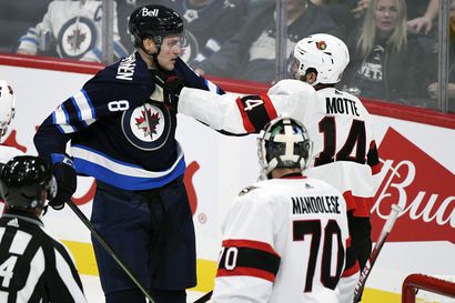 Saku Mäenalanen teki kaksi maalia Winnipeg Jetsille – suomalaishyökkääjä päätti kuivan kauden ja triplasi maalisaldon NHL:ssä