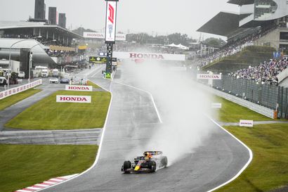 Verstappen voitti Japanin gp:n ja julistettiin maailmanmestariksi – Leclercin aikarangaistus muutti tuloksia