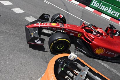 Monacon aika-ajojen lopussa rytisi – Charles Leclerc ja Carlos Sainz miehittivät eturivin, Valtteri Bottas oli 12:s: "Vesisadetta kiitos"